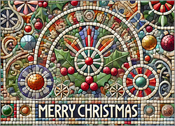 Tile Christmas Card Vibrant