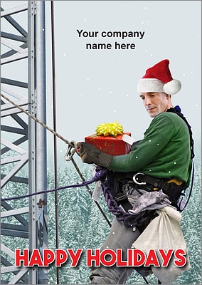 Tower Tech Christmas Cards Personalized For Your BUsiness