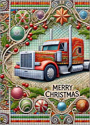 Trucking Christmas Card Bold