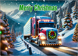 Trucking Christmas Card Festive