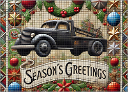 Trucking Christmas Card Showy