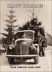 Trucking Christmas Greetings Card