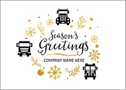 Trucking Icons Christmas Card