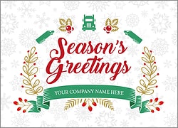 Trucking Snowflake Christmas Card