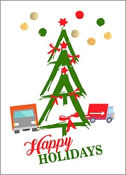 Trucking Tree Holiday Card