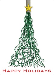 Wire Christmas Tree Card