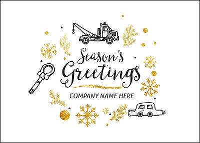 Towing Icons Holiday Cards Personalized For Your Business